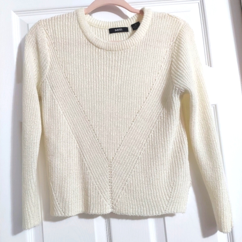 Mlm white knit sweater